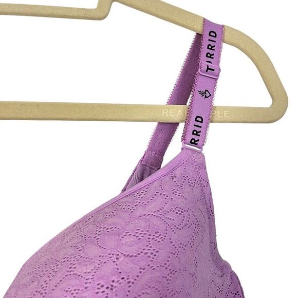 Torrid Curve Lightly Lined Full Coverage Balconette Lace Bra 16923061 sz 40DD - Picture 7 of 16